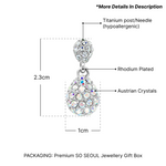 Load image into Gallery viewer, SO SEOUL Arwen Lollipop Aurore Boreale Austrian Crystal Dangling Pierced Stud Earrings