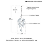 Load image into Gallery viewer, SO SEOUL loni Leaf Marquise Diamond Simulant Cubic Zirconia Hoop Earrings and Pendant Necklace Set