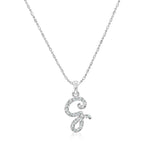 Load image into Gallery viewer, SO SEOUL Personalized Initial Alphabet Letter White Austrian Crystal Pendant Chain Necklace
