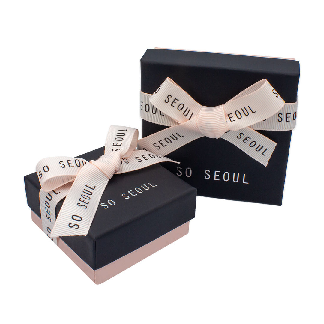 SO SEOUL Valeria Roman Numeral Rolling Barrel with Austrian Crystal Rose Gold Pendant Necklace