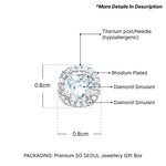 Load image into Gallery viewer, SO SEOUL Halo Cushion Cut Square Shaped Diamond Simulant Cubic Zirconia Pierced Stud Earrings