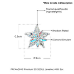 Load image into Gallery viewer, SO SEOUL Kaleidoscope Opaline Star Diamond Simulant Zircon Pierced Stud Earrings