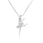 Load image into Gallery viewer, SO SEOUL Ellie Ballerina Dancer Aurore Boreale Austrian Crystal Ballet Pendant Chain Necklace - Elegant Gift for Girls
