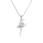 Load image into Gallery viewer, SO SEOUL Ellie Ballerina Dancer Aurore Boreale Austrian Crystal Ballet Pendant Chain Necklace - Elegant Gift for Girls
