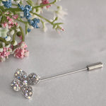 Load image into Gallery viewer, SO SEOUL Leilani Four Flower Petal Aurore Boreale Austrian Crystal Metal Lapel Pin Brooch
