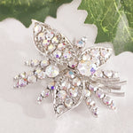 Load image into Gallery viewer, SO SEOUL Leilani Oversized Flower Bouquet Aurore Boreale Austrian Crystal Rollover Clasp Brooch

