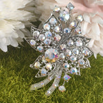 Load image into Gallery viewer, SO SEOUL Ioni Oversized Maple Leaf Aurore Boreale Crystal Rollover Clasp Brooch
