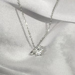 Load image into Gallery viewer, SO SEOUL Athena Solitaire Ring Charm Diamond Simulant Zirconia Fixed Chain Necklace
