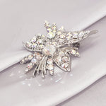 Load image into Gallery viewer, SO SEOUL Leilani Oversized Flower Bouquet Aurore Boreale Austrian Crystal Rollover Clasp Brooch
