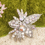 Load image into Gallery viewer, SO SEOUL Leilani Oversized Flower Bouquet Aurore Boreale Austrian Crystal Rollover Clasp Brooch
