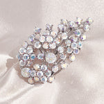Load image into Gallery viewer, SO SEOUL Leilani Oversized Crystal Leaf Brooch with Aurore Boreale Austrian Crystals
