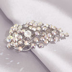 Load image into Gallery viewer, SO SEOUL Leilani Oversized Crystal Leaf Brooch with Aurore Boreale Austrian Crystals
