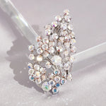 Load image into Gallery viewer, SO SEOUL Leilani Oversized Crystal Leaf Brooch with Aurore Boreale Austrian Crystals
