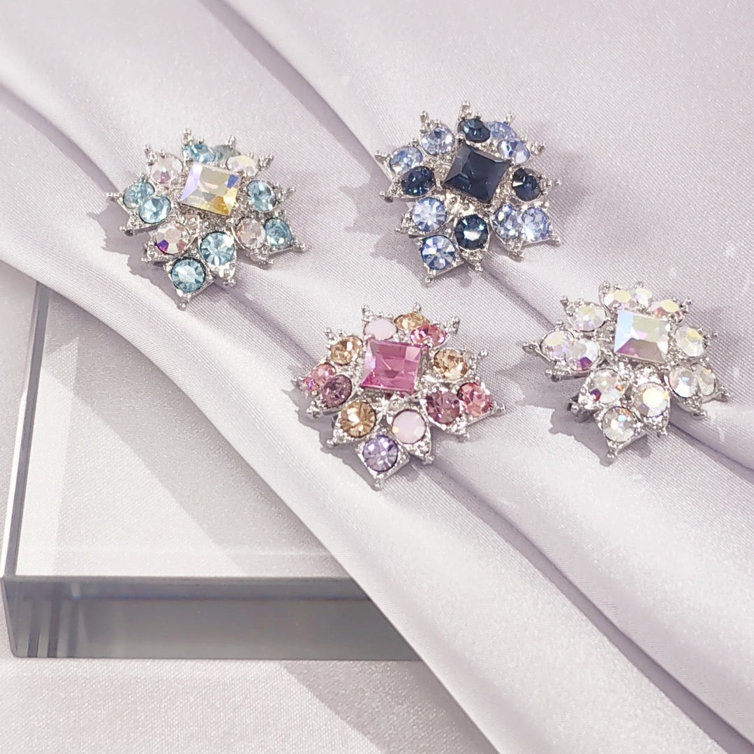 SO SEOUL Julian Vintage-Inspired Burst Brooch with Austrian Crystals and Kerongsang Pin for Hijabs