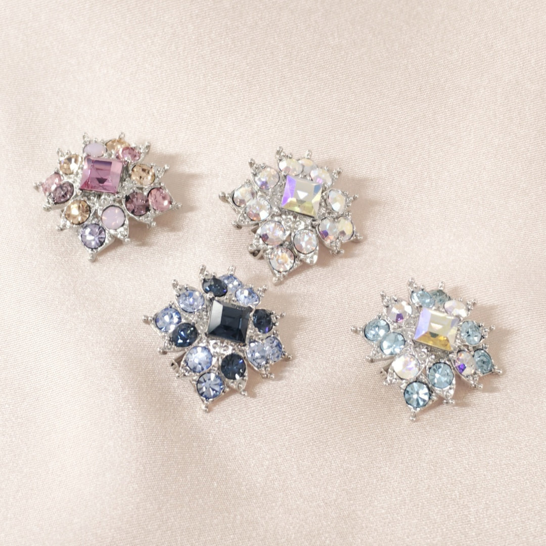 SO SEOUL Julian Vintage-Inspired Burst Brooch with Austrian Crystals and Kerongsang Pin for Hijabs