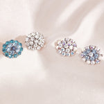 Load image into Gallery viewer, SO SEOUL Austrian Crystal Halo Brooch Pin with Oval Cut Design for Hijabs and Garments
