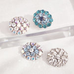 Load image into Gallery viewer, SO SEOUL Austrian Crystal Halo Brooch Pin with Oval Cut Design for Hijabs and Garments
