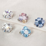 Load image into Gallery viewer, SO SEOUL Glimmering Blossom Austrian Crystal Mini Baby Brooch Keronsang Hijab Pin
