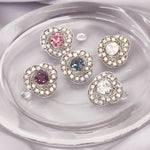 Load image into Gallery viewer, SO SEOUL Glimmering Three Flower Petal Austrian Crystal Mini Baby Brooch Keronsang Hijab Pin
