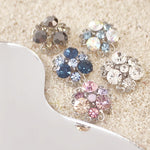 Load image into Gallery viewer, SO SEOUL Glimmering Triple Austrian Crystal Mini Baby Brooch Keronsang Hijab Pin
