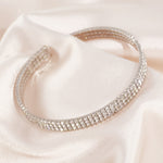 Load image into Gallery viewer, SO SEOUL Chiara Classic Triple Row Together Austrian Crystal Circle Adjustable Open-End Bangle
