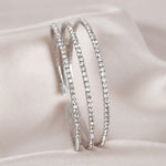 Load image into Gallery viewer, SO SEOUL Chiara Classic Triple Row White Austrian Crystal Open End Bangle