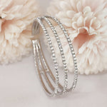 Load image into Gallery viewer, SO SEOUL Chiara Classic Triple Row White Austrian Crystal Open End Bangle