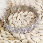 Load image into Gallery viewer, SO SEOUL Chiara Classic Quintuple Row Five Layered Austrian Crystal Adjustable Open-End Bangle
