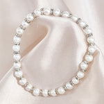 Load image into Gallery viewer, SO SEOUL Quinn Pearl in White with Multi Beads Austrian Crystal Elastic Bracelet