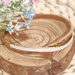 Load image into Gallery viewer, SO SEOUL Roman Numeral Intertwine Double Row Insets Austrian Crystal Rose Gold Side Hinged Bangle
