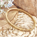 Load image into Gallery viewer, SO SEOUL Greek Meander Key Gorgeous Maze Rose Gold Side Hinged Bangle
