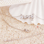 Load image into Gallery viewer, SO SEOUL Everleigh Solitaire Dangle White Pearl Diamond Simulant Cubic Zirconia Fixed Chain Necklace
