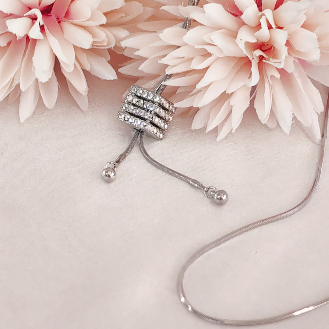 SO SEOUL Sequoia Cubie 3D Rubik Cube Aurore Boreale Austrian Crystal Adjustable Long Lariat Necklace