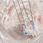 Load image into Gallery viewer, SO SEOUL Ghent Teardrop Aurore Boreale Swarovski® Crystal Pendant Chain Necklace