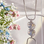 Load image into Gallery viewer, SO SEOUL Carina Cushion Square Moonlight or Light Sapphire Shimmer Austrian Crystals Pendant Chain Necklace