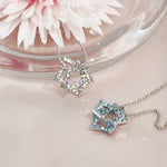 Load image into Gallery viewer, SO SEOUL Aster Double Star in Mixed Colored Austrian Crystal Pendant Chain Necklace