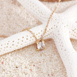 Load image into Gallery viewer, SO SEOUL Athena 0.5 CT Solitaire Diamond Simulant Zircon Rose Gold Fixed Necklace
