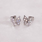 Load image into Gallery viewer, SO SEOUL Caria Flying 3D Butterfly Aurore Boreale Austrian Crystal Stud Earring