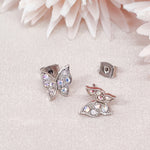 Load image into Gallery viewer, SO SEOUL Caria Flying 3D Butterfly Aurore Boreale Austrian Crystal Stud Earring
