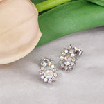 Load image into Gallery viewer, SO SEOUL Glimmer Teardrop Aurore Boreale Austrian Crystal Pierced Stud Earrings