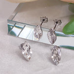Load image into Gallery viewer, SO SEOUL Ioni Triple Leaf Swarovski®Crystal Pierced Stud Earrings