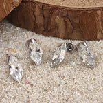 Load image into Gallery viewer, SO SEOUL Ioni Triple Leaf Swarovski®Crystal Pierced Stud Earrings