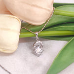 Load image into Gallery viewer, SO SEOUL Callista Twisted Infinite Diamond Simulant Pendant Chain Necklace