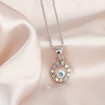 Load image into Gallery viewer, SO SEOUL Halo Open Circle Aurore Boreale Austrian Crystal Pendant Necklace