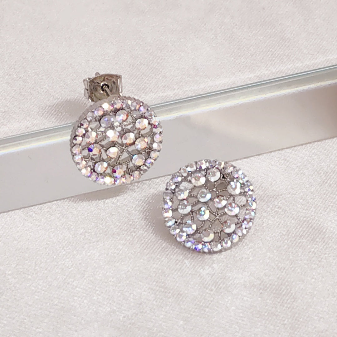 SO SEOUL Dream Catcher Aurore Boreale Austrian Crystal Stud Earrings