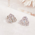 Load image into Gallery viewer, SO SEOUL Glimmer Triple Aurore Boreale Austrian Crystal Pierced Stud Earrings