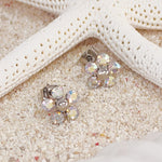 Load image into Gallery viewer, SO SEOUL Kaleidoscope Floral Aurore Boreale Austrian Crystal Pierced Stud Earrings