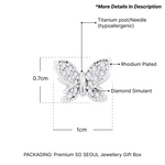 Load image into Gallery viewer, SO SEOUL Caria 3D Butterfly Diamond Simulant Cubic Zirconia Jewelry Set - Stud Earrings and Pendant Necklace