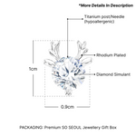 Load image into Gallery viewer, SO SEOUL Let it Snow Xmas Reindeer Diamond Simulant Cubic Zirconia Stud Earrings