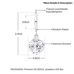 Load image into Gallery viewer, SO SEOUL Atlas Sphere Diamond Simulant Cubic Zirconia Hoop Earrings and Pendant Necklace Jewelry Set